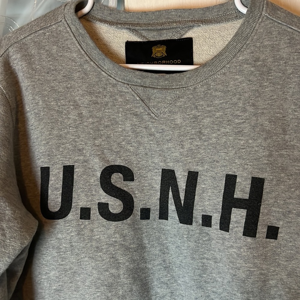 neighborhood technical apparel U.S.N.H Sweatshirt Men’s Medium Gray